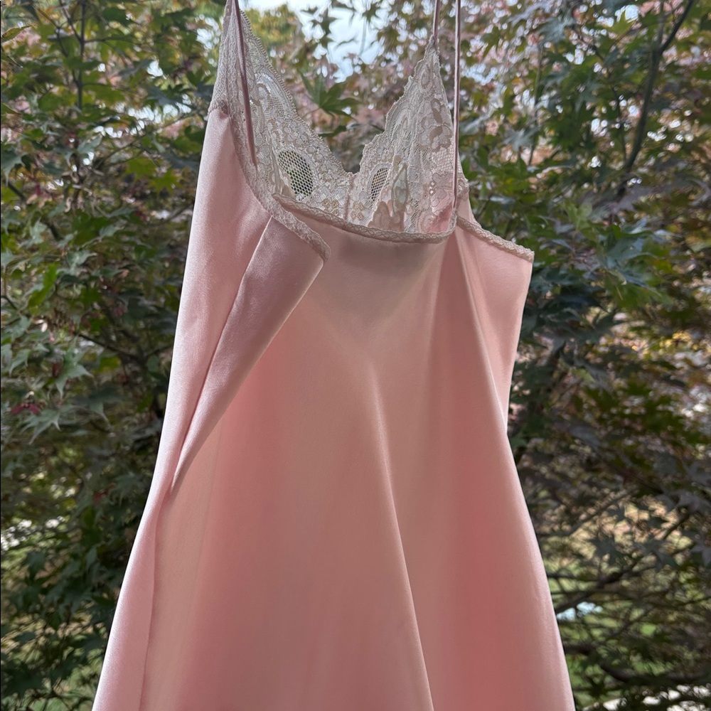 Vintage 90’s Cottagecore Ballet Pink Slip Dress Lace Mini Cute Loveshackfancy M - Picture 6 of 17